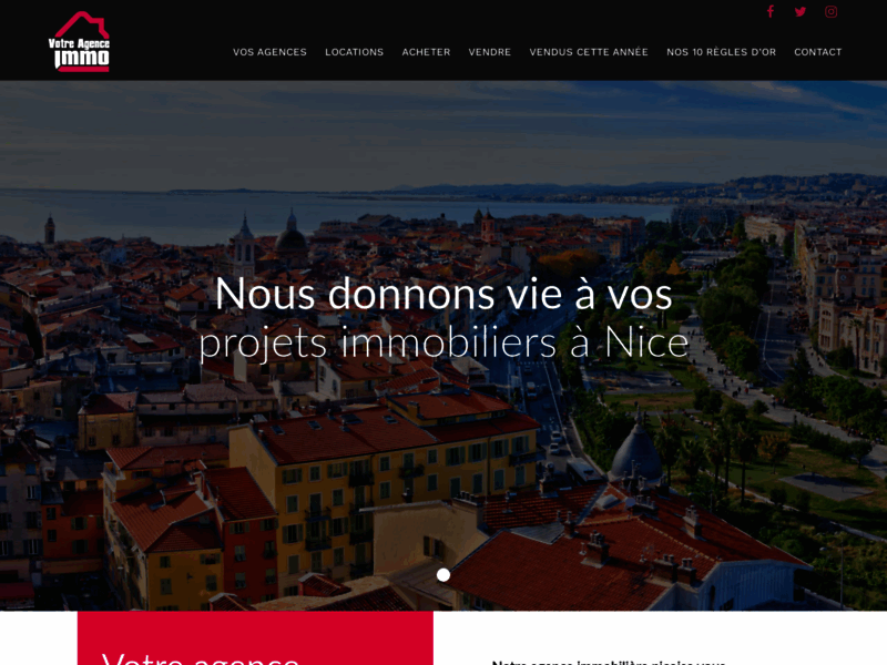 Agence immmobilière de grande fiabilité à Nice