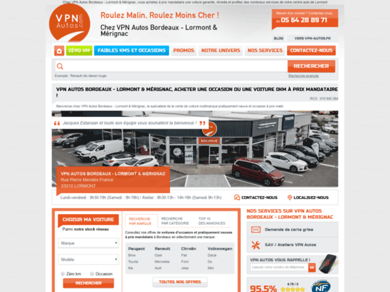 Distributeur auto multimarque prix mandataire a Bordeaux (33) VPN Auto