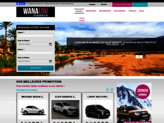 Wanalou : Agence location de voiture au Maroc