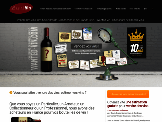  www.wanted-vin.com � Chasseurs de Grands Crus. Vendre mes vins achat vente
