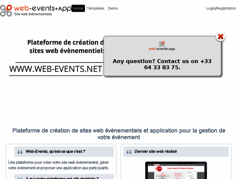 Web-Events : Création gratuite de sites Internet