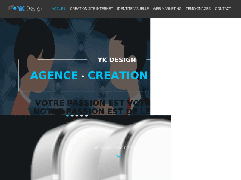 Screenshot du site : YK Design - Lyon