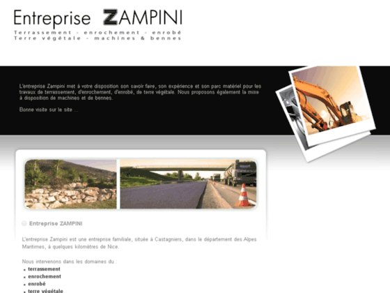 zampini, entreprise de terrassement dans les Alpes-Maritimes