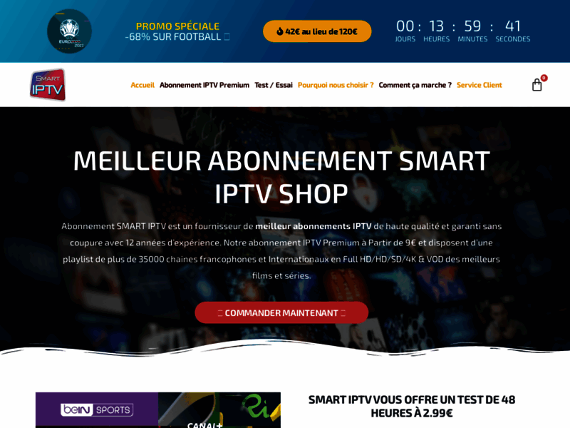 Screenshot du site : Meilleur abonnement IPTV en France