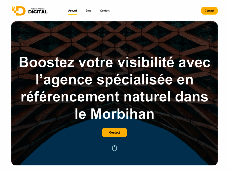 Screenshot du site : Agence French Digital