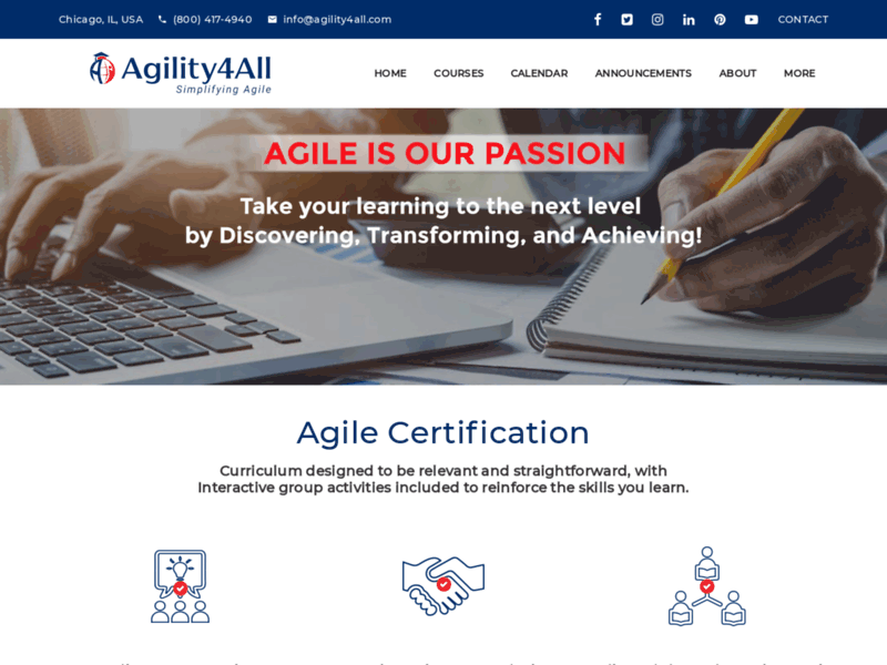 Site screenshot : Best Agile Certification and Agile Training Compay