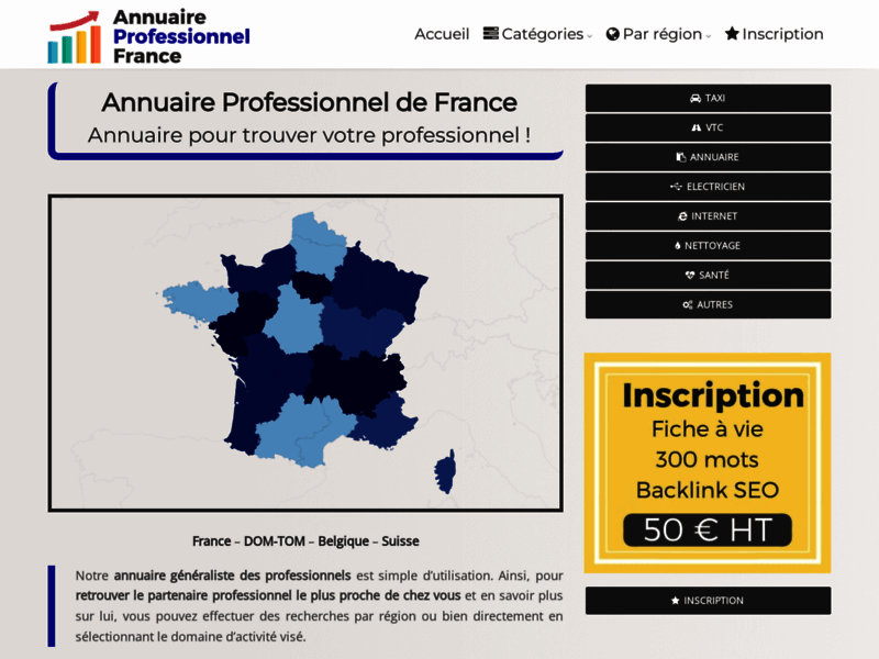 Annuaire Professionnel France - trouver un spécialiste près de chez vous