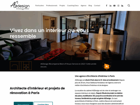 Détails : ASD : architecte intérieur Paris 