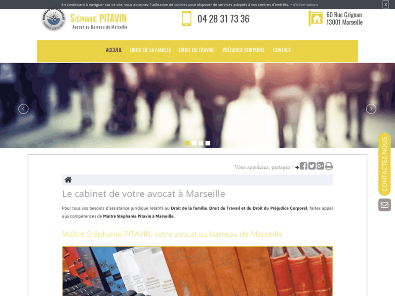Screenshot du site : Votre avocat en droit du dommage corporel à Marsei