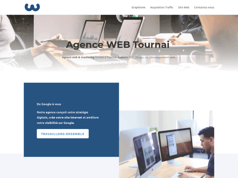 Screenshot du site : Agence WEB