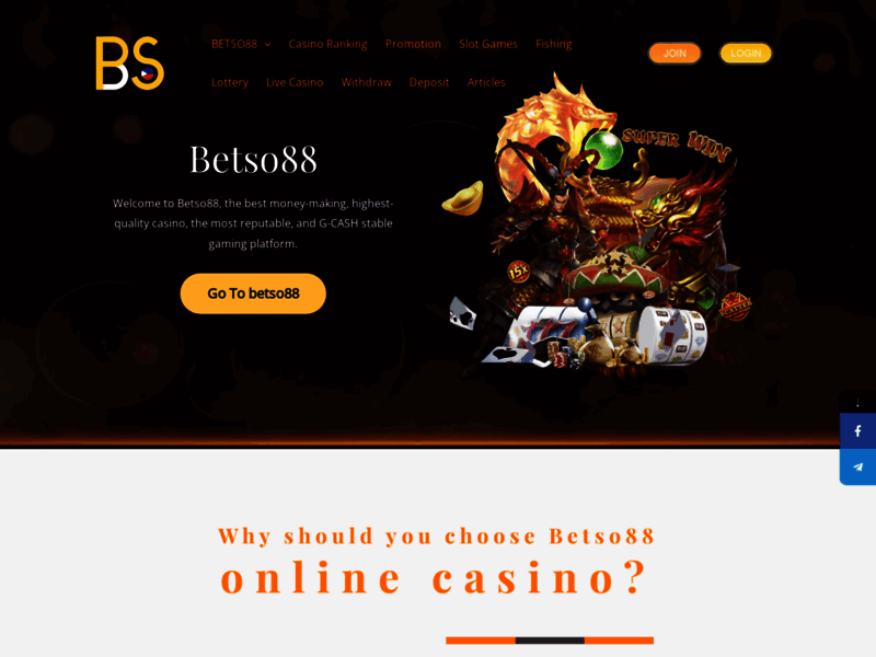 Site screenshot : Betso88 | best and legit online casino in Philippi