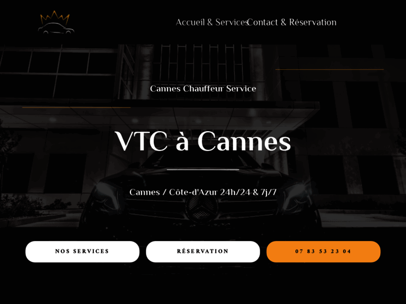 Services transport VTC Cannes