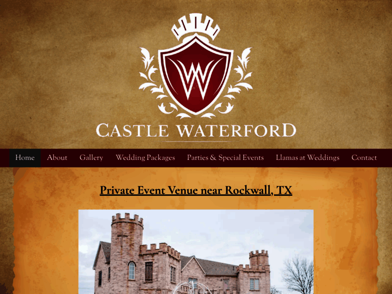 Site screenshot : Rockwall Event Venue | Castle in Dallas