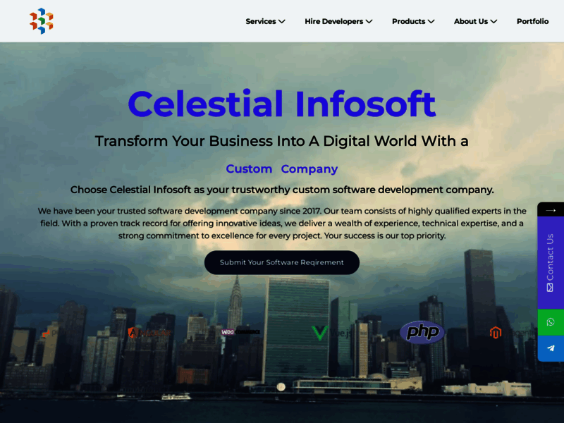 Site screenshot : Celestial Infosoft