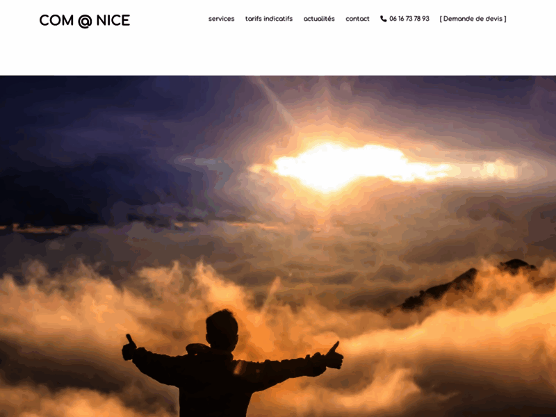 Screenshot du site : COM @ NICE