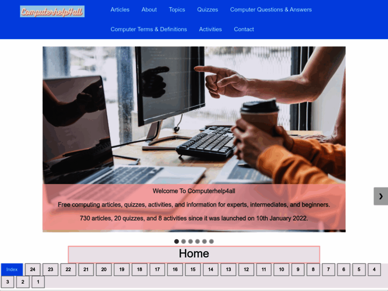 Site screenshot : Computerhelp4all