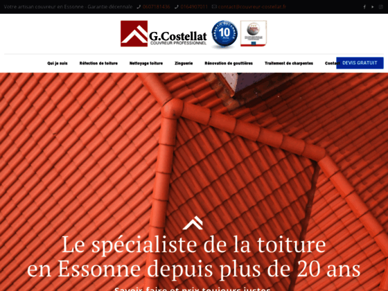 Détails : Gino Costellat : votre artisan couvreur expérimenté en Essonne