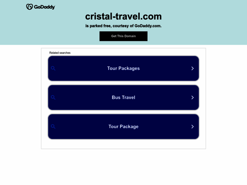 Screenshot du site : Cristal Royal : Agence de voyages en Tunisie