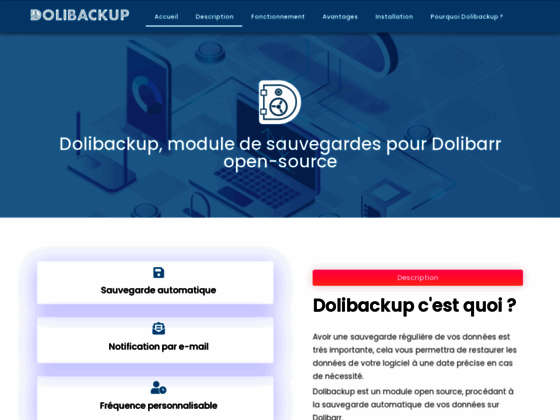Dolibackup, module de sauvegardes pour Dolibarr open-source