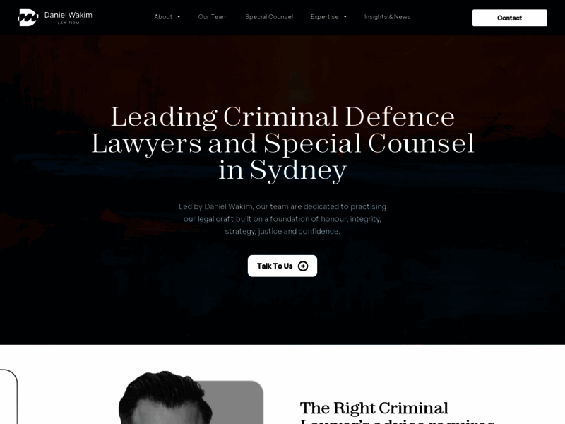 Site screenshot : Daniel Wakim Law Firm