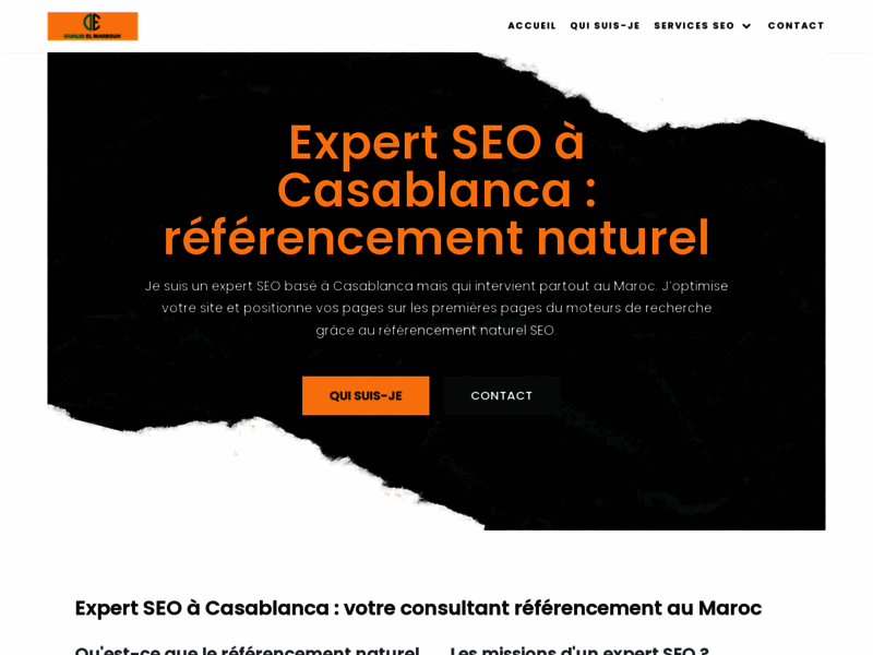 Screenshot du site : Expert SEO Casablanca Maroc
