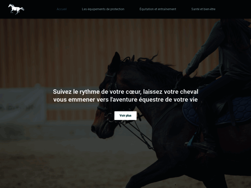 Screenshot du site : l'univers des chevaux: Informations et conseils
