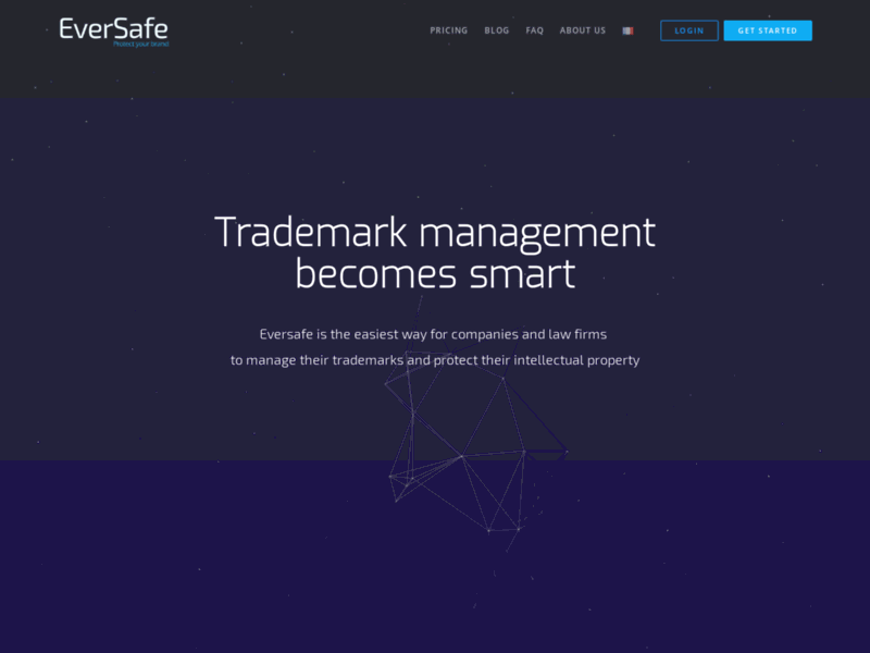 Screenshot du site : Eversafe - Protection de marque