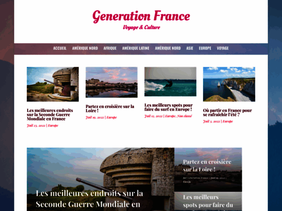 Generationfrance, le site de voyage
