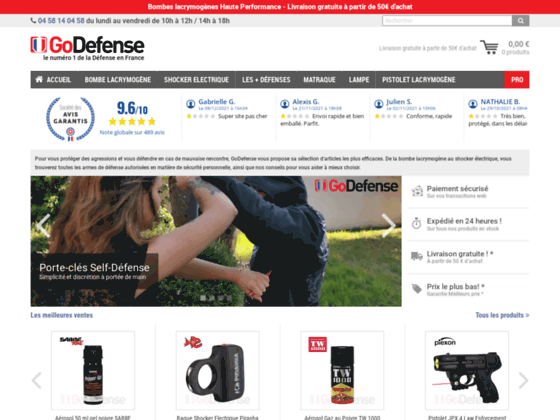 Go Défense - Vente d'arme et d'équipement de sûreté 