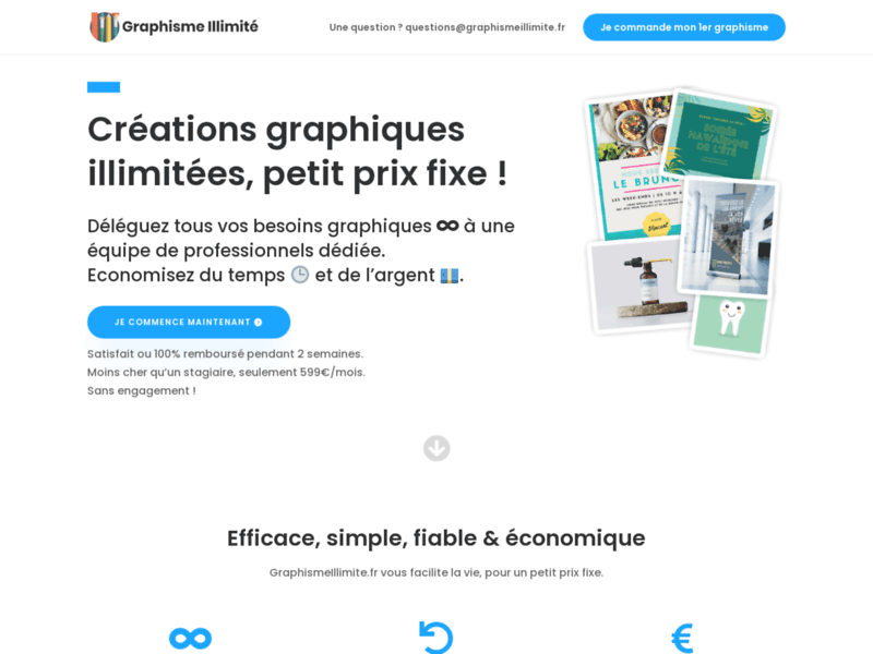 Screenshot du site : Graphisme Illimité