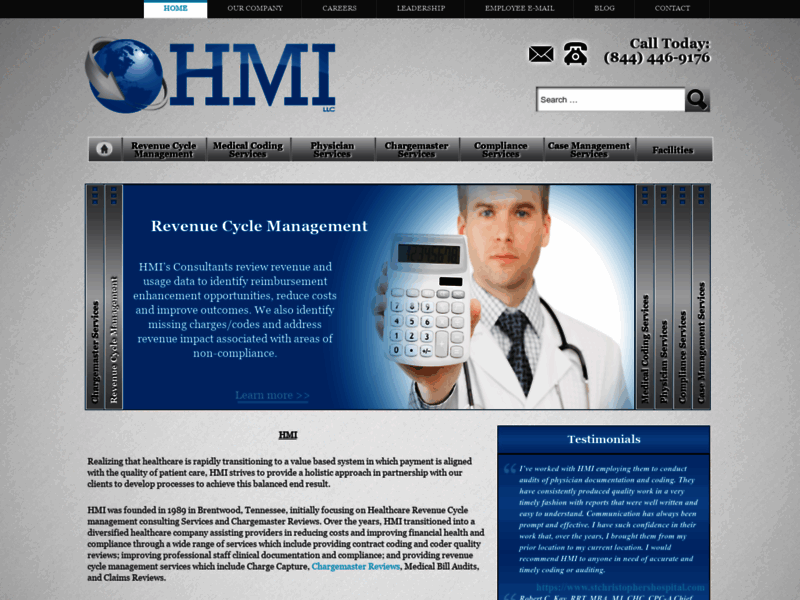 Site screenshot : Revenue Cycle Management | Hospital Bill Audits