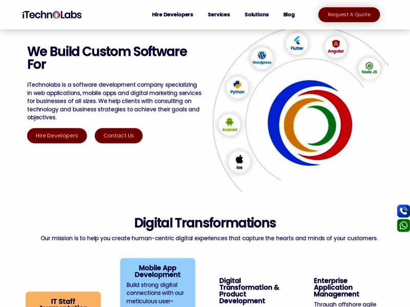 Website's screenshot : Software Development Company in USA