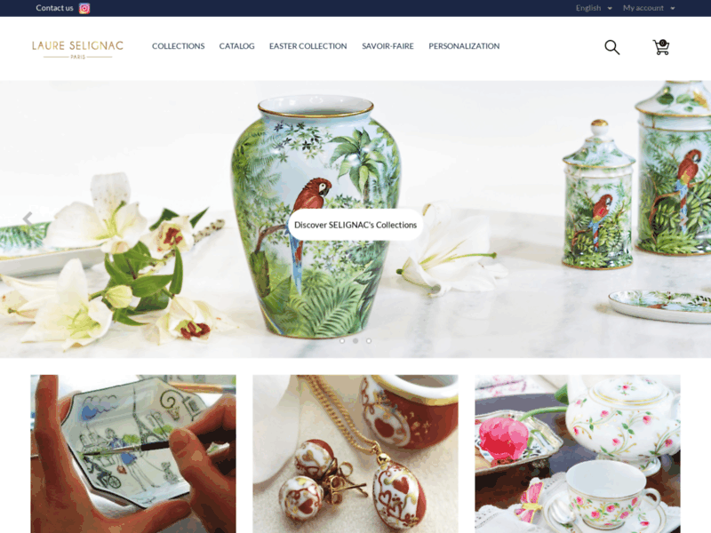 Screenshot du site : Atelier Laure Selignac