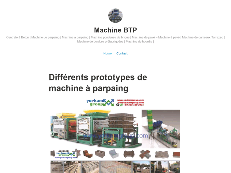 Screenshot du site : machinebtp.wordpress.com