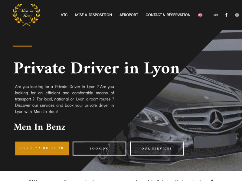 Chauffeur VTC à Lyon - Distances - Men in Benz