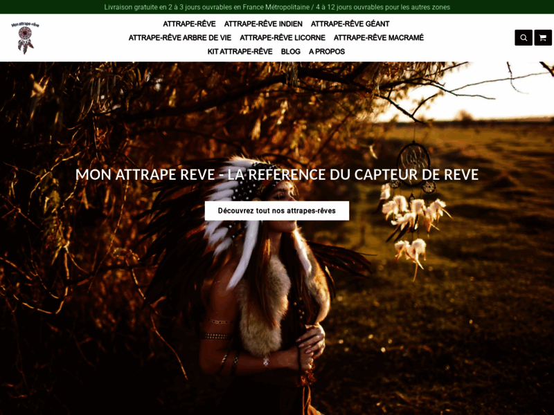 Screenshot du site : Mon Attrape Reve