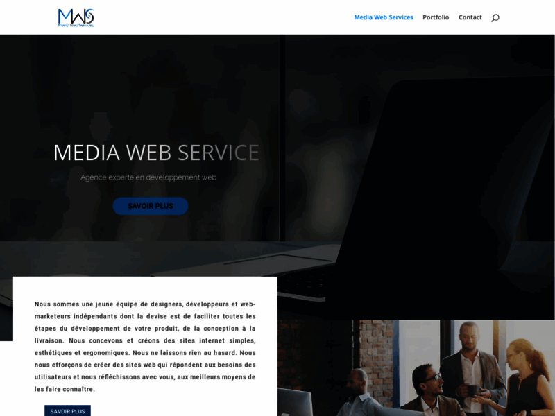 Screenshot du site : Media Web Services