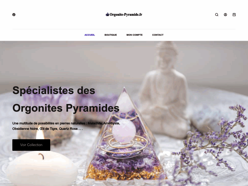 Screenshot du site : Pyramides Orgonites