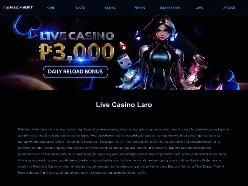 Website's screenshot : PANALOBET ONLINE LIVE NA LARO