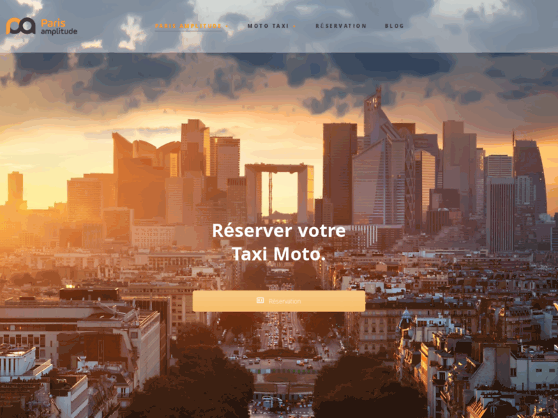 Screenshot du site : Taxi Moto Roissy