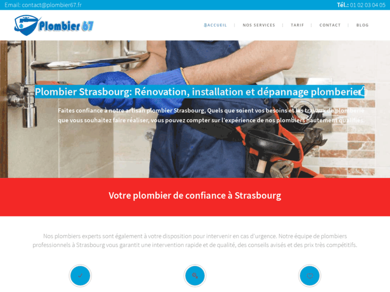 Screenshot du site : Plombier Strasbourg