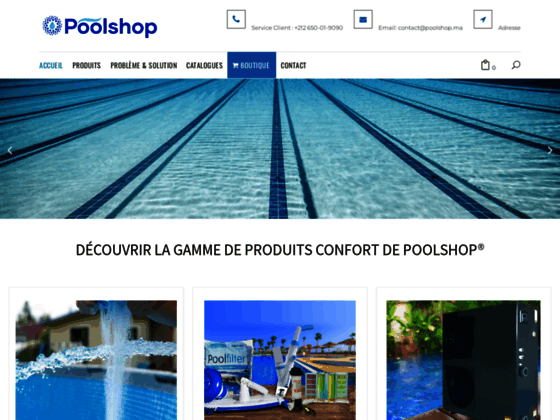 Poolshop : Produits d'entretien des piscines au Maroc