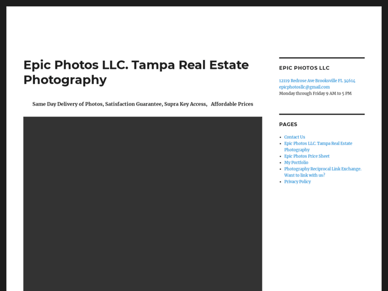 Site screenshot : Tampa Real Estate Photography