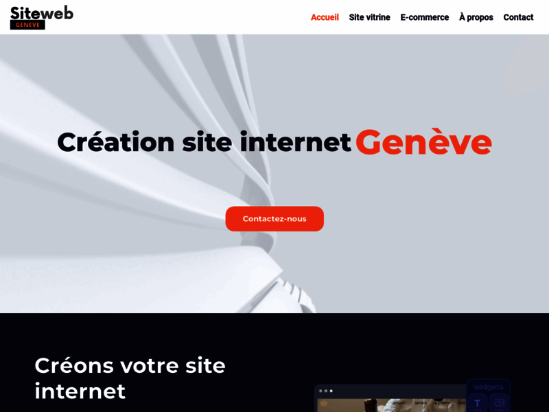 Screenshot du site : Agence web Genève