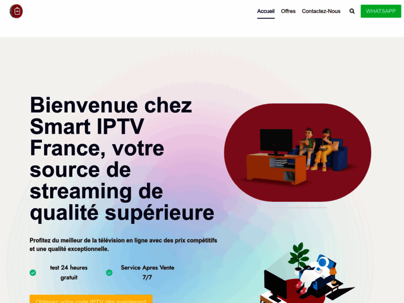 Screenshot du site : smart-iptv-france
