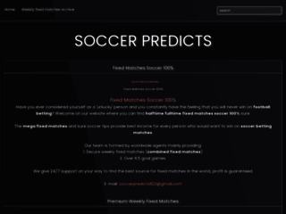 Website's thumnail : Soccer fixed matches