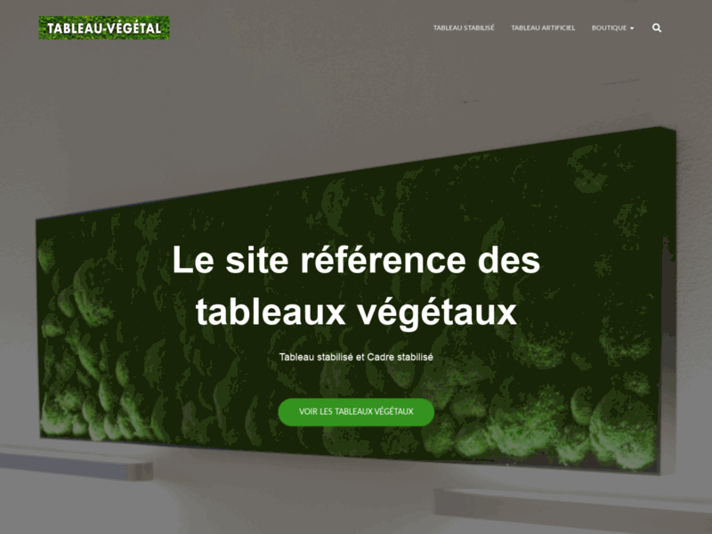 Screenshot du site : Tableau-Végétal.com