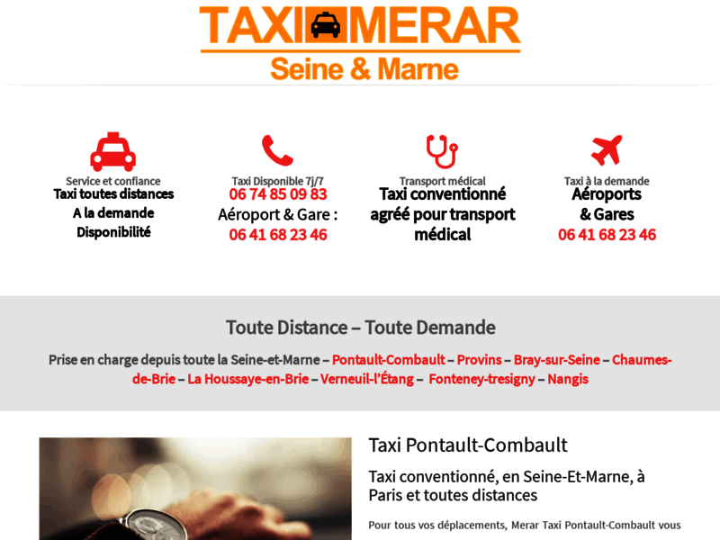 Taxi Merar Pontault-Combault & Seine-et-Marne