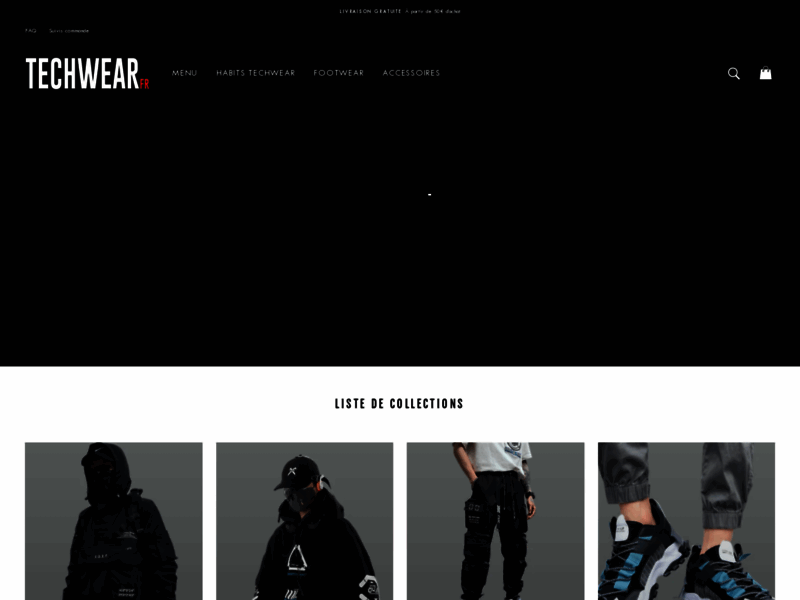 Screenshot du site : Techwear France