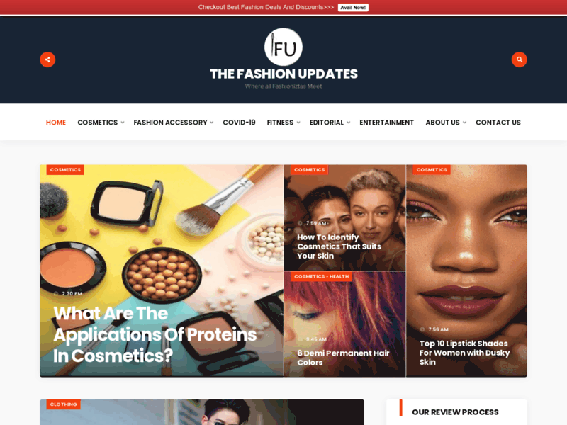 Website's screenshot : The Fashion Updates